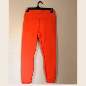 Fabletics PowerHold High-Rise Lattice Leggings - Neon Orange - Size S (Small)